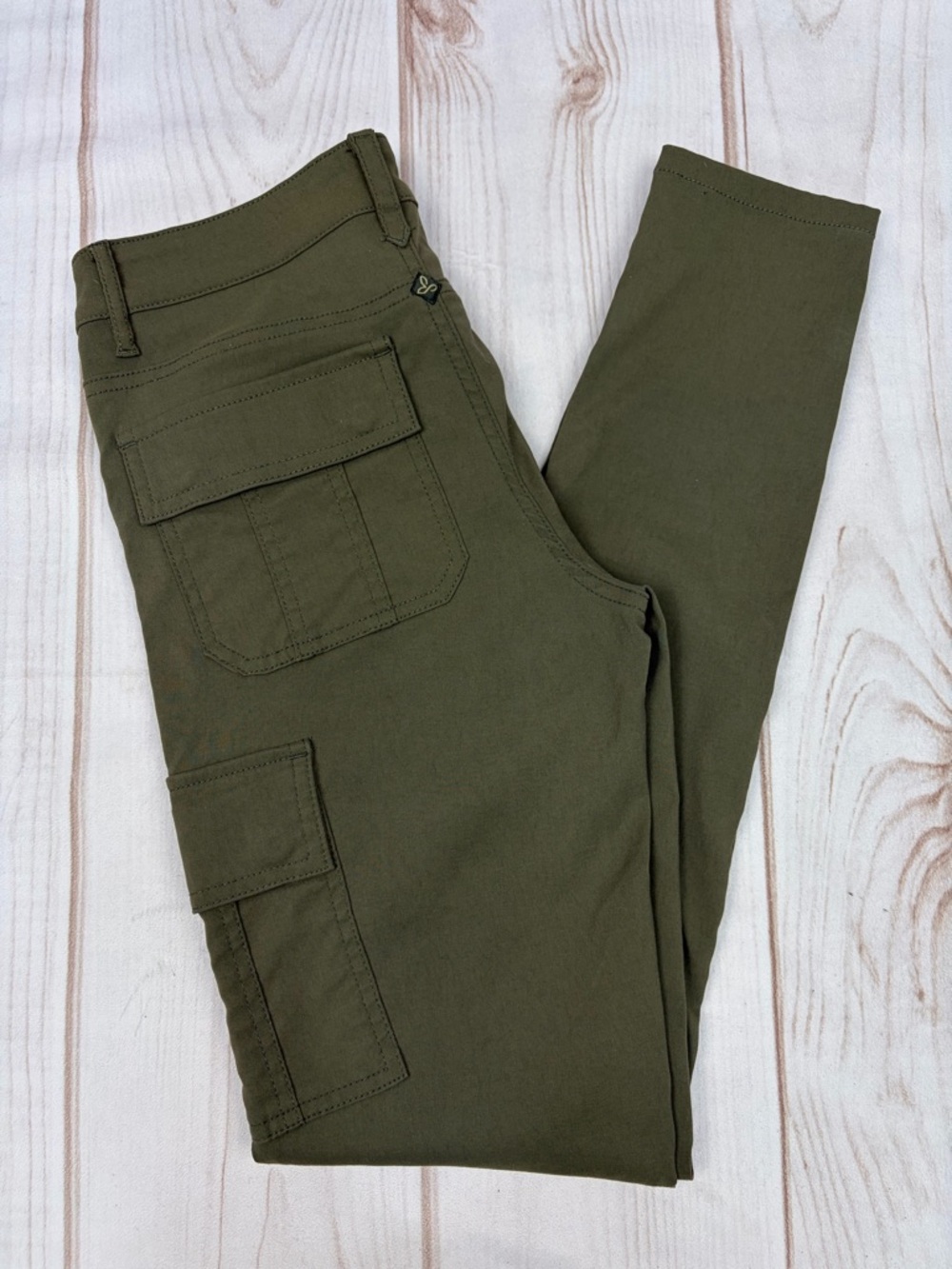 prAna Meme Pant Skinny Cargo Hiking Pants Green Sz 2 - Picture 15 of 15